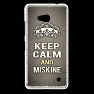 Coque Nokia Lumia 640 LTE Keep Calm and Miskine Gris