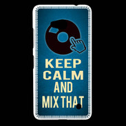 Coque Nokia Lumia 640 LTE Keep Calm and Mix that Bleu