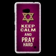 Coque Nokia Lumia 640 LTE Keep Calm and Pray jewish Rose