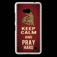 Coque Nokia Lumia 640 LTE Keep Calm and Pray Muslim Rouge