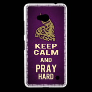 Coque Nokia Lumia 640 LTE Keep Calm and Pray Muslim Violet