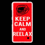 Coque Nokia Lumia 640 LTE Keep Calm and Reelax Rouge