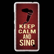 Coque Nokia Lumia 640 LTE Keep Calm and Sing Rouge