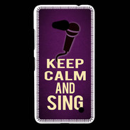 Coque Nokia Lumia 640 LTE Keep Calm and Sing Violet