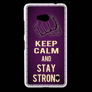 Coque Nokia Lumia 640 LTE Keep Calm and Stay strong Violet