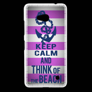 Coque Nokia Lumia 640 LTE Keep Calm and Think Beach Rose
