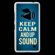 Coque Nokia Lumia 640 LTE Keep Calm and Up Sound Bleu