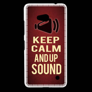 Coque Nokia Lumia 640 LTE Keep Calm and Up Sound Rouge