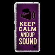 Coque Nokia Lumia 640 LTE Keep Calm and Up Sound Violet