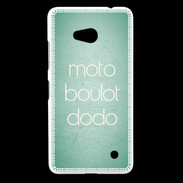 Coque Nokia Lumia 640 LTE Moto Boulot Dodo Vert ZG