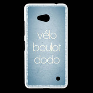 Coque Nokia Lumia 640 LTE Vélo Boulot Dodo Bleu ZG