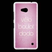 Coque Nokia Lumia 640 LTE Vélo Boulot Dodo Rose ZG