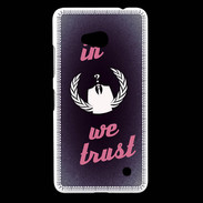 Coque Nokia Lumia 640 LTE In anonymous We trust Rouge ZG