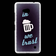 Coque Nokia Lumia 640 LTE In Beer We trust bleu ZG