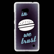 Coque Nokia Lumia 640 LTE In Burger We trust Bleu ZG