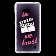 Coque Nokia Lumia 640 LTE In Ciné We Trust Rouge ZG