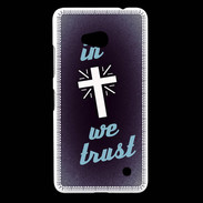 Coque Nokia Lumia 640 LTE In Christ We trust Bleu ZG
