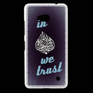 Coque Nokia Lumia 640 LTE In Islam We trust Bleu ZG