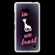 Coque Nokia Lumia 640 LTE In Girafe We trust Rouge ZG