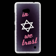 Coque Nokia Lumia 640 LTE In Judaïsme We trust Rouge ZG 