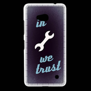 Coque Nokia Lumia 640 LTE In Mecanic We trust Bleu ZG