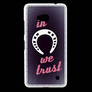 Coque Nokia Lumia 640 LTE In Luck We trust Rouge ZG