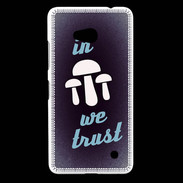 Coque Nokia Lumia 640 LTE In Mushrooms We trust Bleu ZG