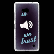 Coque Nokia Lumia 640 LTE In Music We trust Bleu ZG