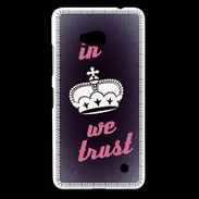 Coque Nokia Lumia 640 LTE In Queen We trust Rouge ZG