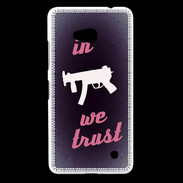 Coque Nokia Lumia 640 LTE In Uzi We trust Rouge ZG