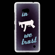 Coque Nokia Lumia 640 LTE In Uzi We trust Bleu ZG
