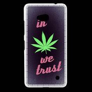 Coque Nokia Lumia 640 LTE In Weed We trust Rouge ZG
