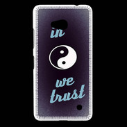 Coque Nokia Lumia 640 LTE In Zen We trust Bleu ZG