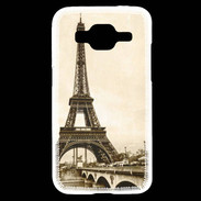 Coque Samsung Core Prime Tour Eiffel Vintage en noir et blanc