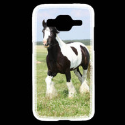 Coque Samsung Core Prime Cheval noir et blanc 5