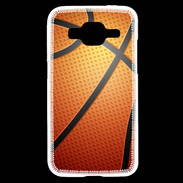 Coque Samsung Core Prime Effet Ballon de basket orange et noir