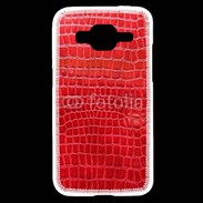 Coque Samsung Core Prime Effet crocodile rouge