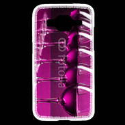 Coque Samsung Core Prime Verre de vin sur fond rose