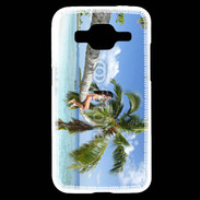 Coque Samsung Core Prime Palmier et charme sur la plage