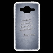 Coque Samsung Core Prime Les Folies Bleu Citation Oscar Wilde