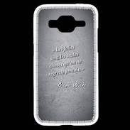 Coque Samsung Core Prime Les Folies Noir Citation Oscar Wilde