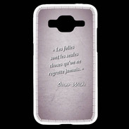 Coque Samsung Core Prime Les Folies Rose Citation Oscar Wilde