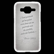 Coque Samsung Core Prime Portrait Ame Gris Citation Oscar Wilde