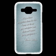 Coque Samsung Core Prime Tragédie Turquoise Citation Oscar Wilde