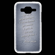 Coque Samsung Core Prime Cynique Bleu Citation Oscar Wilde