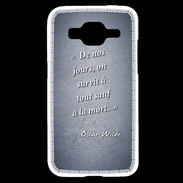 Coque Samsung Core Prime Survie mort Bleu Citation Oscar Wilde