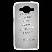Coque Samsung Core Prime Vérité pure Gris Citation Oscar Wilde