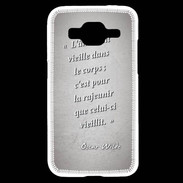 Coque Samsung Core Prime Ame nait Gris Citation Oscar Wilde