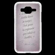 Coque Samsung Core Prime Ame nait Rose Citation Oscar Wilde