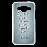 Coque Samsung Core Prime Ame nait Turquoise Citation Oscar Wilde